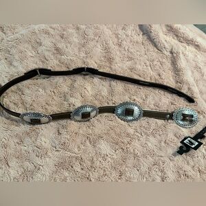 NOCONA - Coach Silver and Brown Decorative Belt